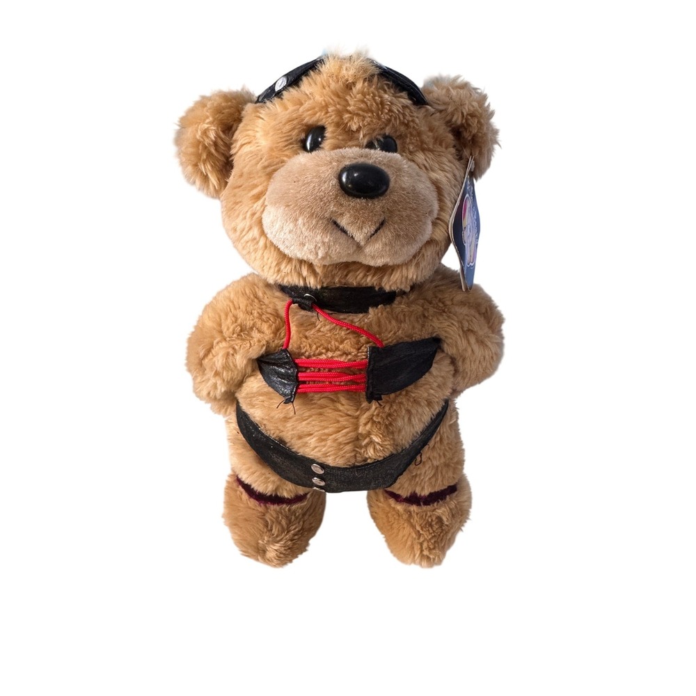 Bad Taste Bears Peter Underhill 2005 Plush Leather Studded Chain Teddy Bear tag